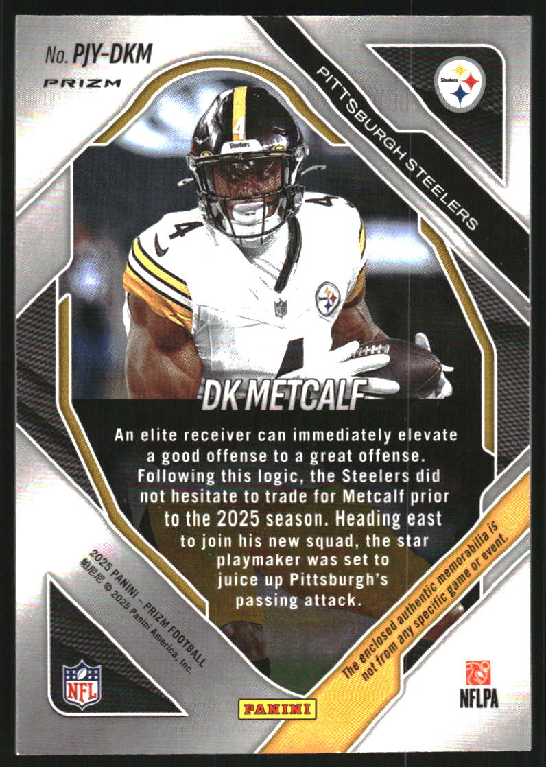 2025 Panini Prizm Premier Jerseys Prizms Neon Green Pulsar #41 D.K. Metcalf Jersey