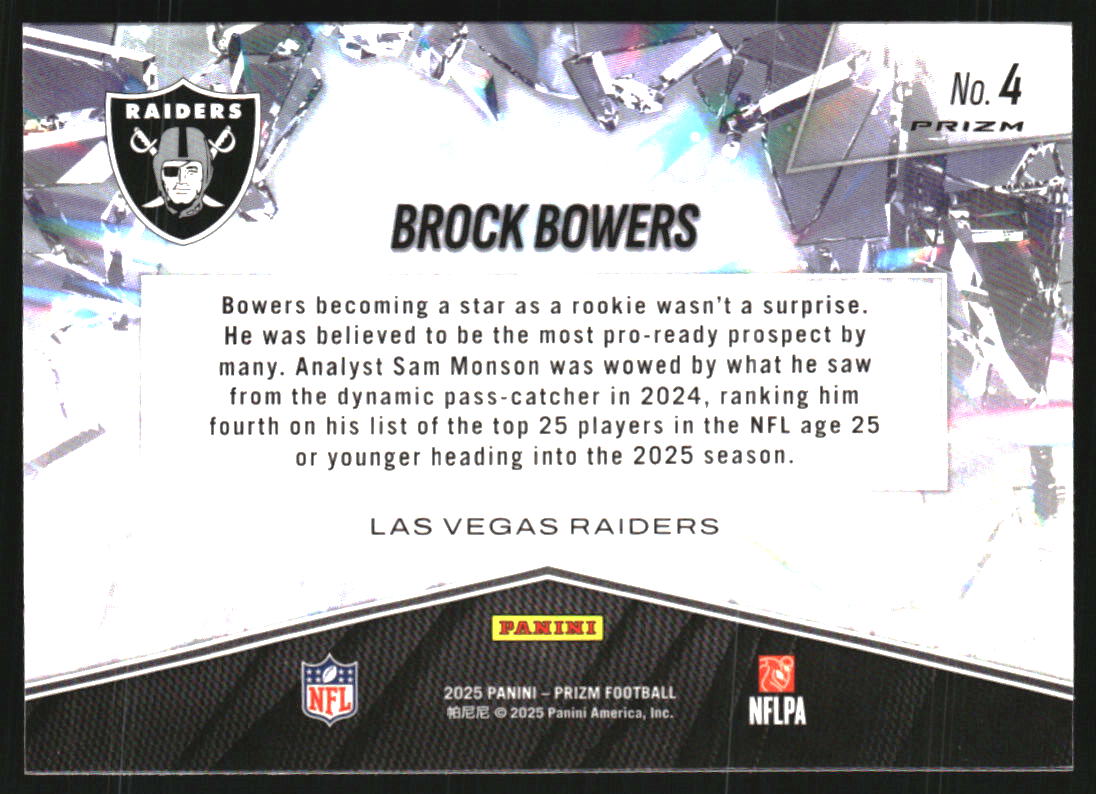2025 Panini Prizm Prizm Break Prizms No Huddle #4 Brock Bowers