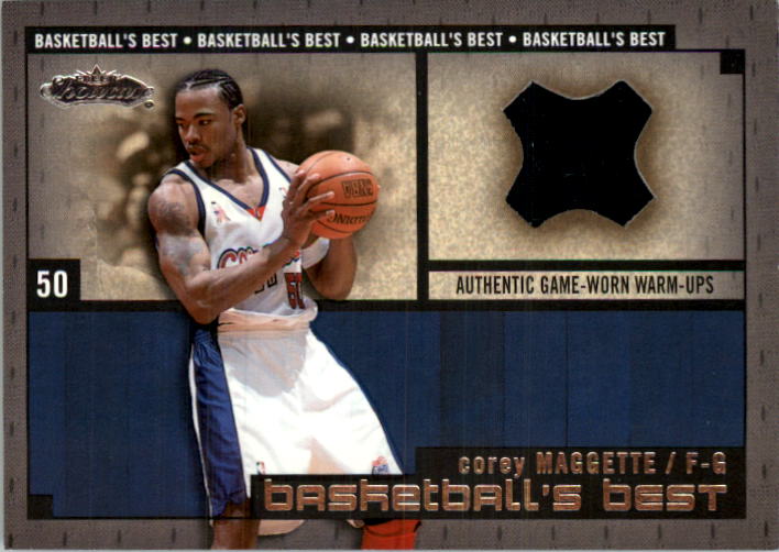 2002-03 Fleer Showcase Basketball's Best Memorabilia #BBM18 Corey Maggette WU