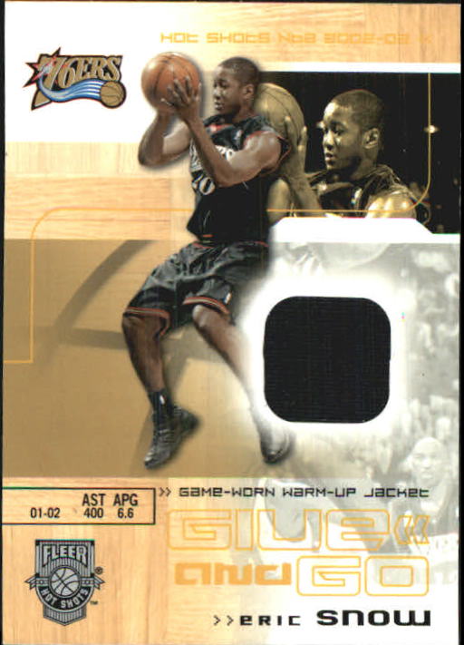 2002-03 Fleer Hot Shots Give and Go Game-Used #121 Eric Snow Jkt/Keith Van Horn Pants