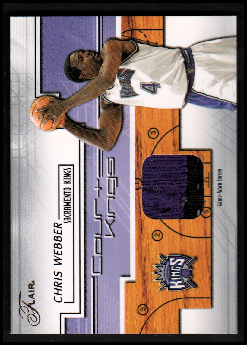2002-03 Flair Court Kings Game Used #CKCW Chris Webber