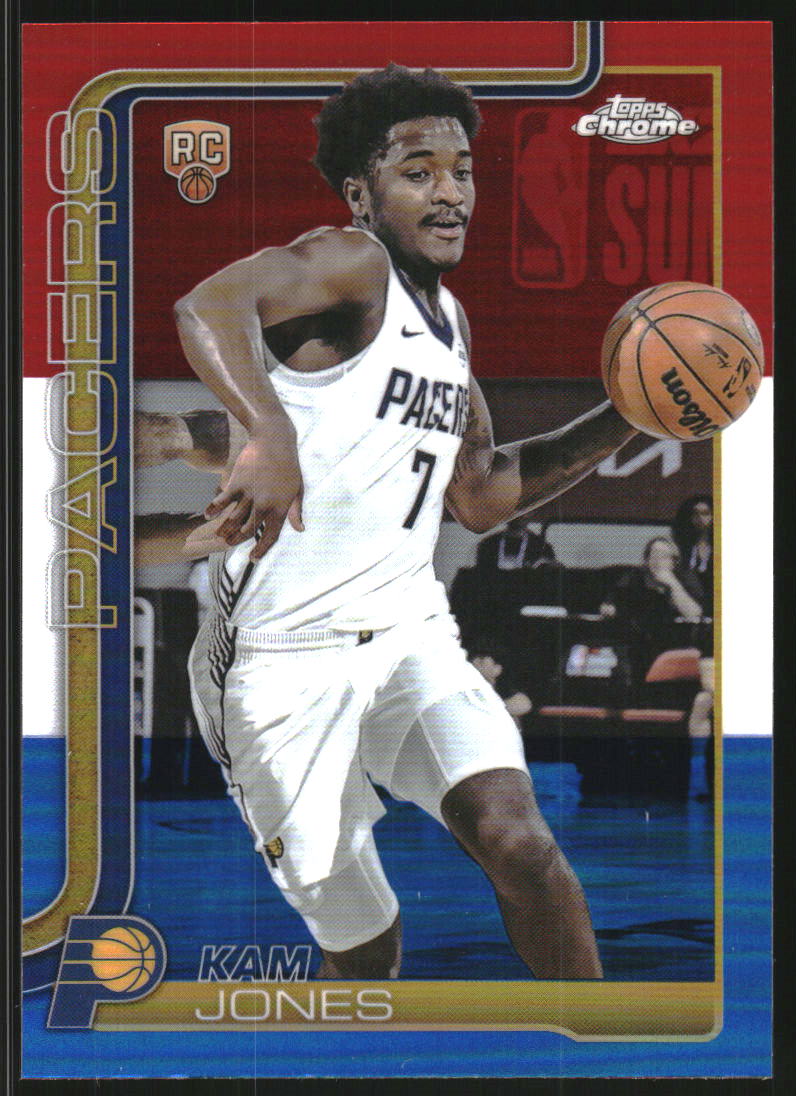2025-26 Topps Chrome Red White and Blue Refractors #289 Kam Jones