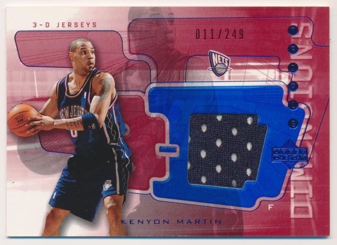 2003-04 Upper Deck Triple Dimensions 3-D Jerseys #J11 Kenyon Martin