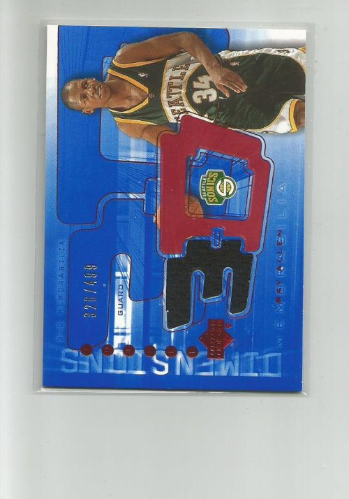 2003-04 Upper Deck Triple Dimensions 3-D Shooting Shirts #S1 Ray Allen