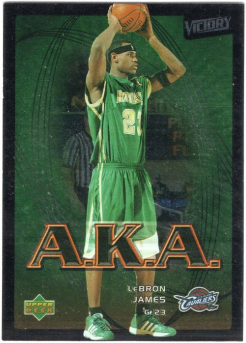 2003/04 upperdeck victory rookie fashion orientation lebron james gold foil