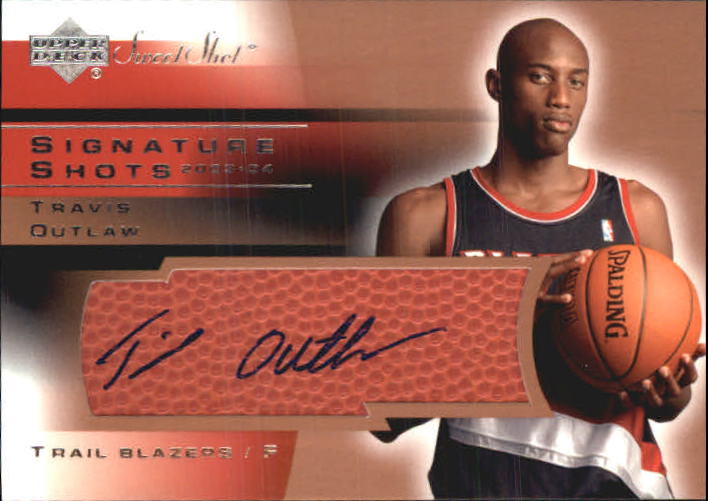 2003-04 Sweet Shot Signature Shots #TO Travis Outlaw