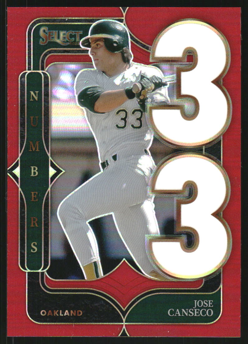 2025 Select Select Numbers Red Prizms #18 Jose Canseco /99 on