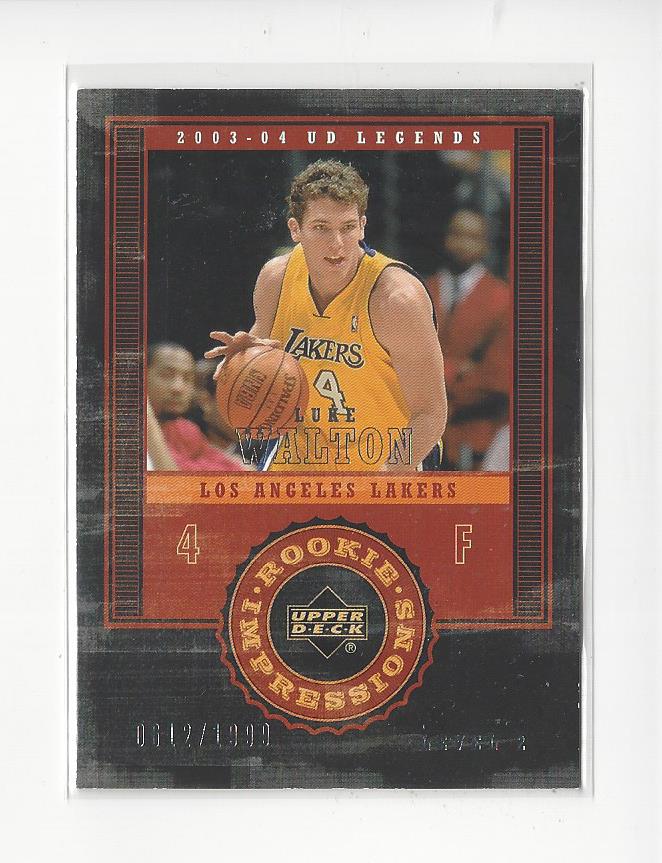 2003-04 Upper Deck Legends #102 Luke Walton RC