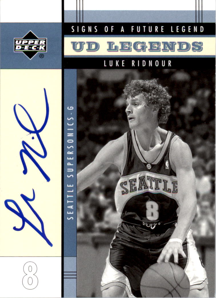 2003-04 Upper Deck Legends Signs of a Future Legend #LR Luke Ridnour