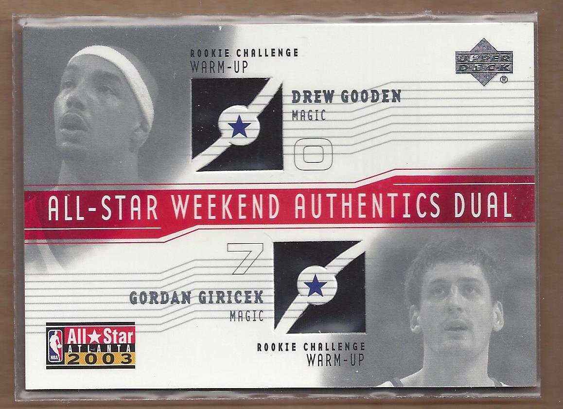 2003-04 Upper Deck All-Star Weekend Authentics Dual #DGGG Drew Gooden/Gordan Giricek