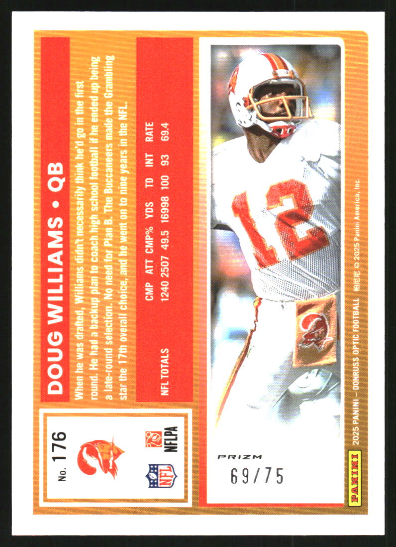 2025 Donruss Optic Electricity #176 Doug Williams /75