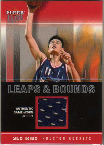 2003-04 Ultra Leaps and Bounds Game Used #LBYM Yao Ming