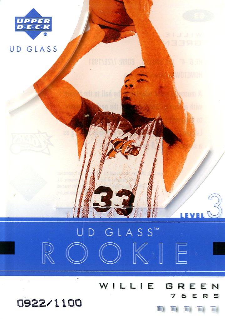 2003-04 UD Glass #63 Willie Green RC