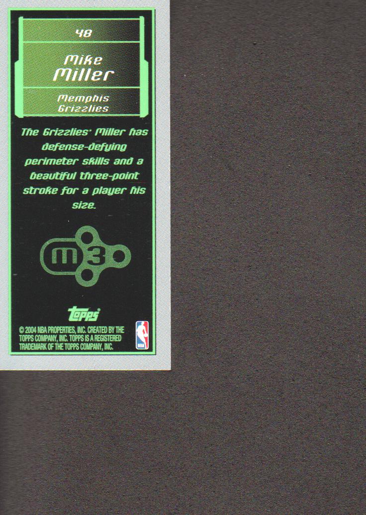 2003-04 Topps Rookie Matrix Minis #48 Mike Miller back image