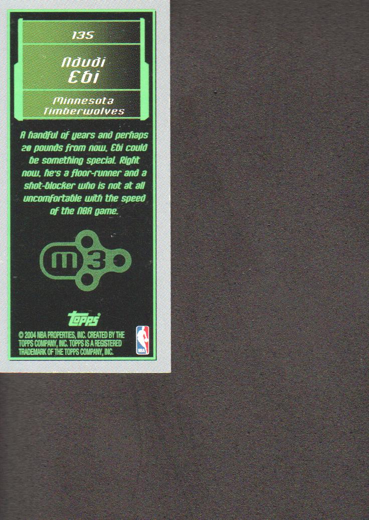 2003-04 Topps Rookie Matrix Minis #135 Ndudi Ebi back image