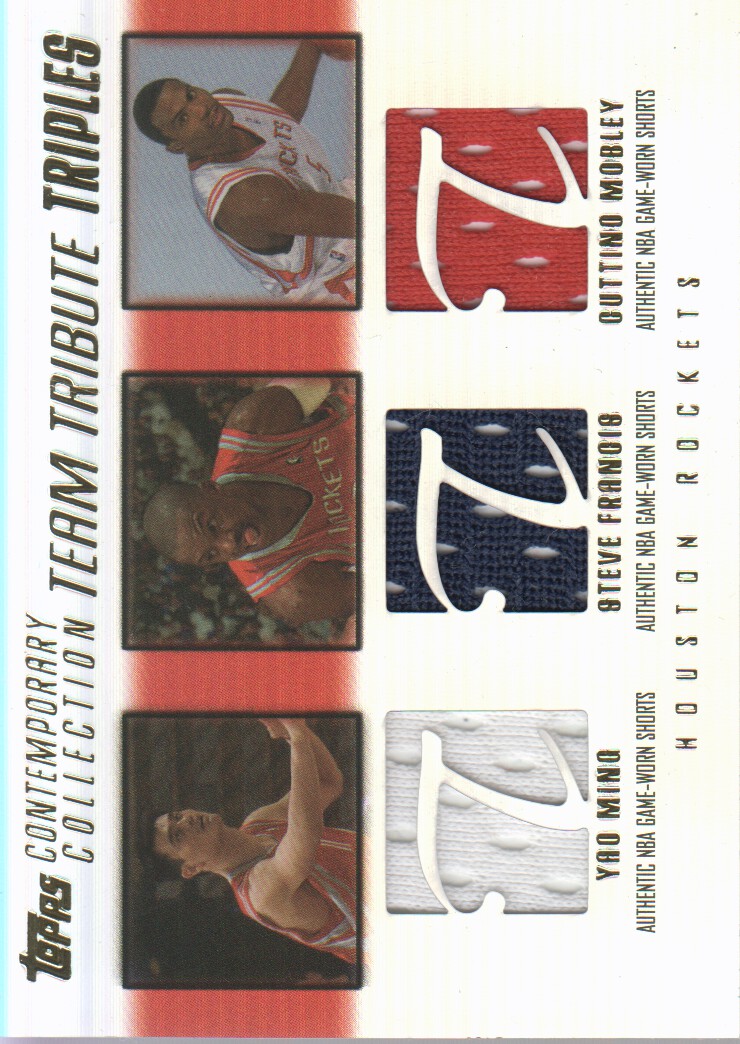 2003-04 Topps Contemporary Collection Team Tribute Triples #MFM Yao Ming/Steve Francis/Cuttino Mobley