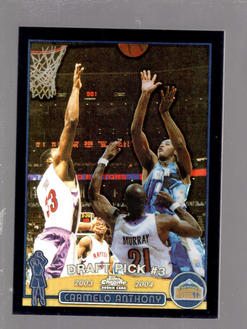 2003-04 Topps Chrome Refractors Black #113 Carmelo Anthony