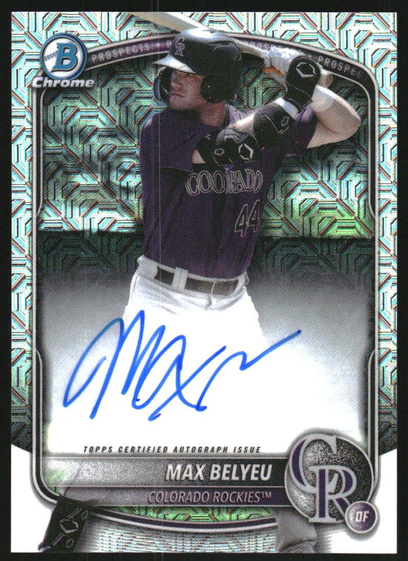 2025 Bowman Chrome Draft Mega Box Prospect Autographs #BMAMB Max Belyeu Auto