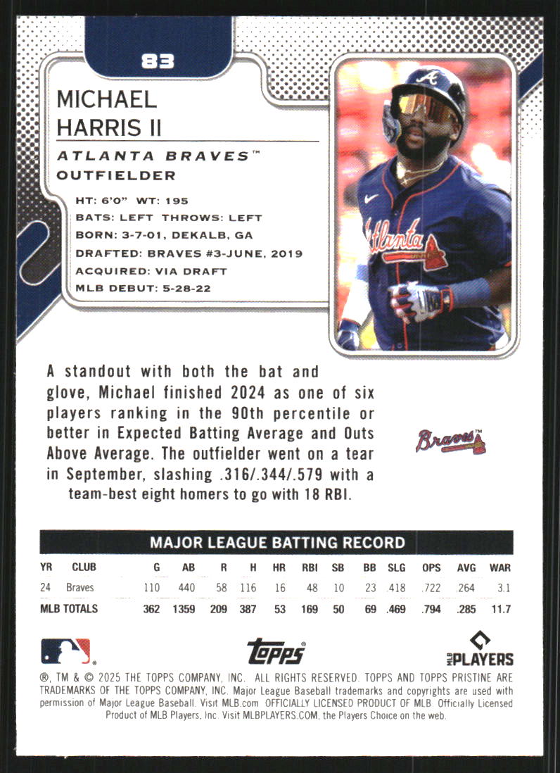 2025 Topps Pristine #83 Michael Harris II