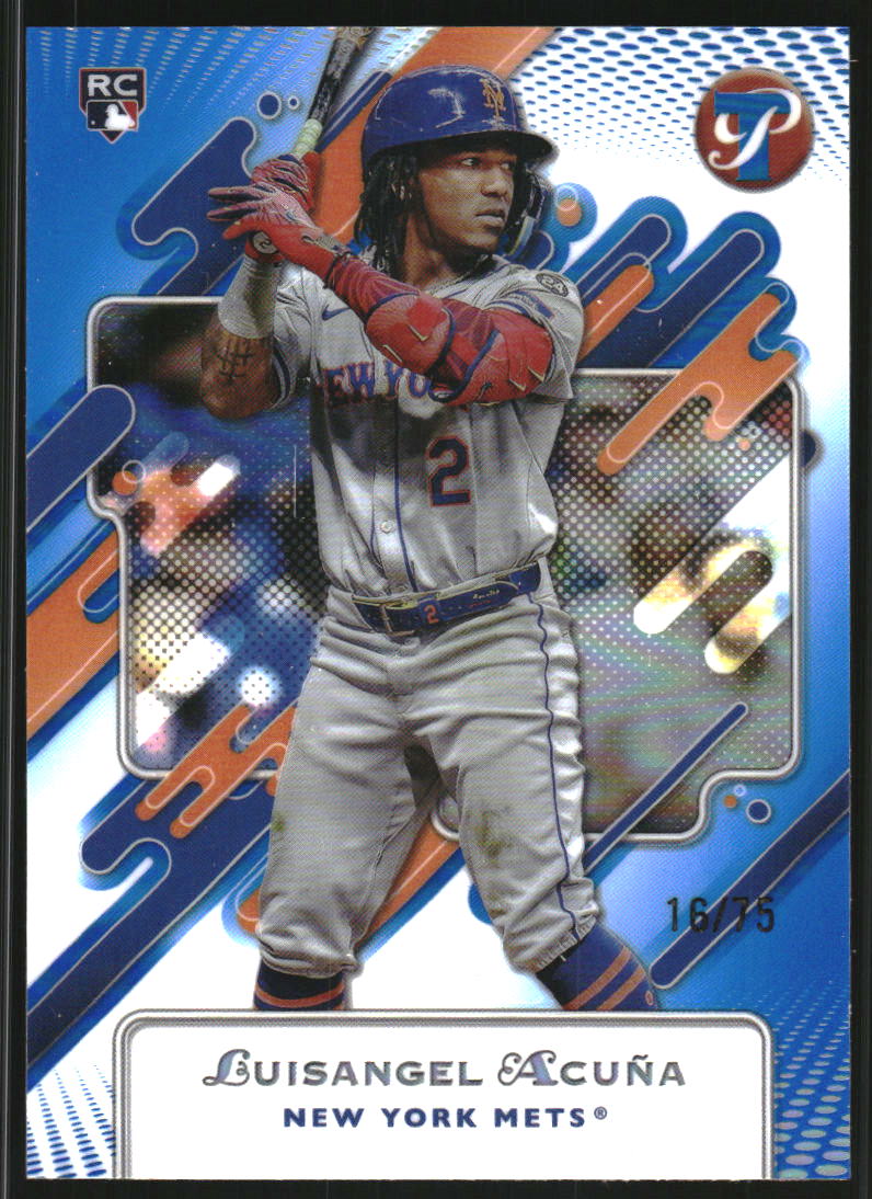 2025 Topps Pristine Blue Refractors #20 Luisangel Acuna /75