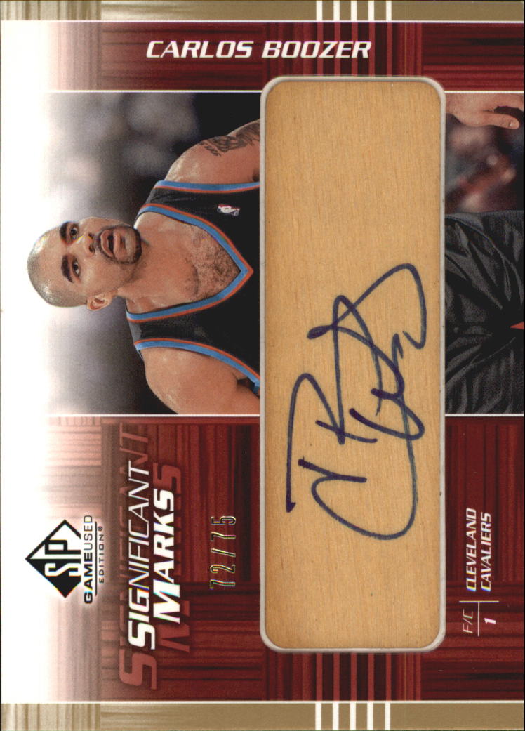 2003-04 SP Game Used SIGnificant Marks #BOSM Carlos Boozer