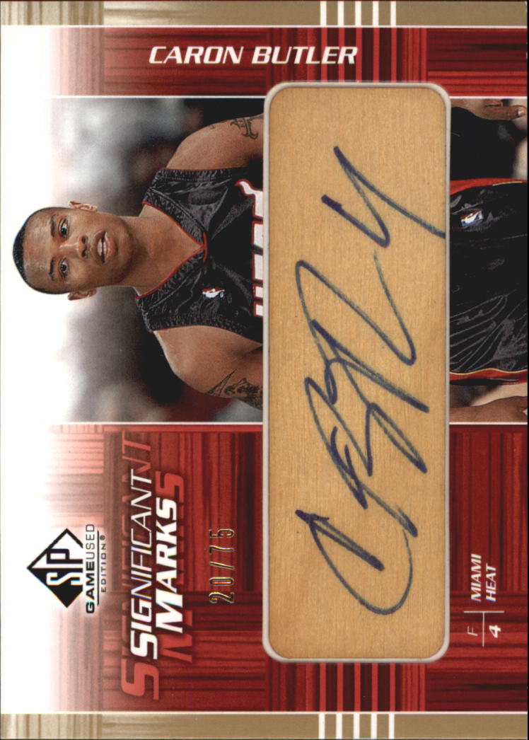 2003-04 SP Game Used SIGnificant Marks #CBSM Caron Butler