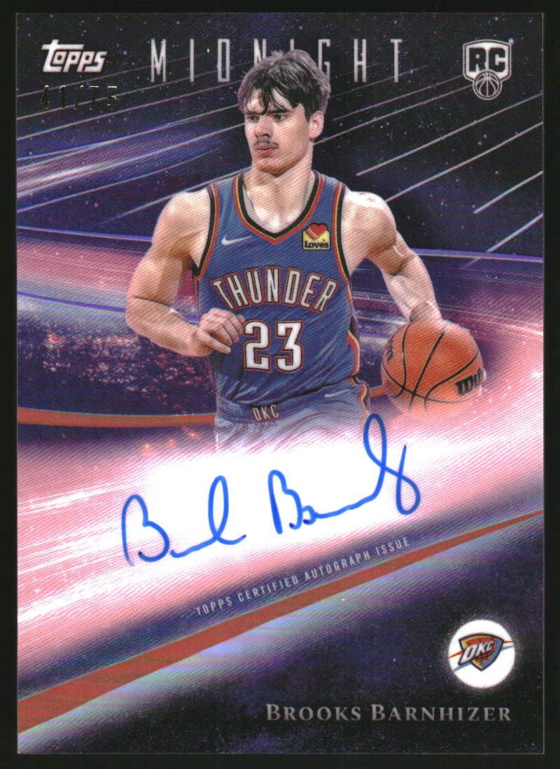 2025-26 Topps Midnight Rookie Horizon Signatures Dusk #RHSBB Brooks Barnhizer Auto /75