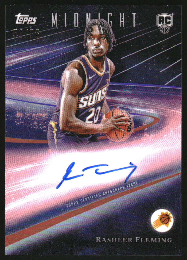 2025-26 Topps Midnight Rookie Horizon Signatures Dusk #RHSRF Rasheer Fleming Auto /75
