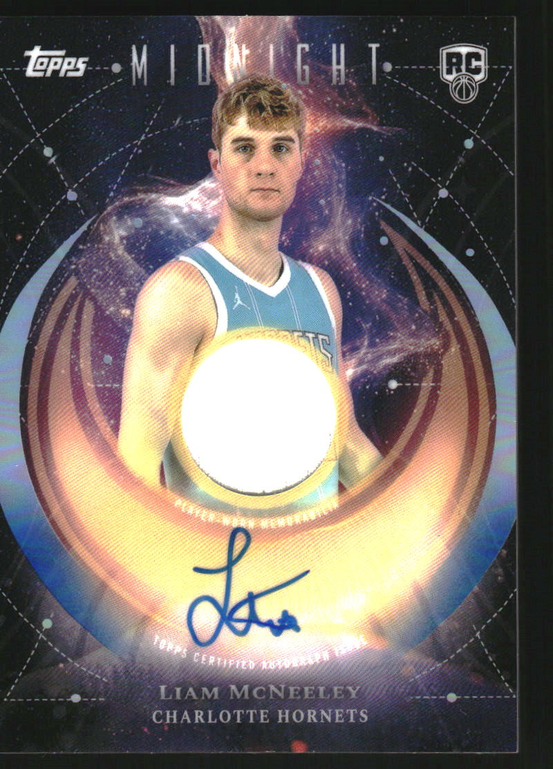 2025-26 Topps Midnight Rookie Jersey Autographs #RJALM Liam McNeeley Auto Jersey