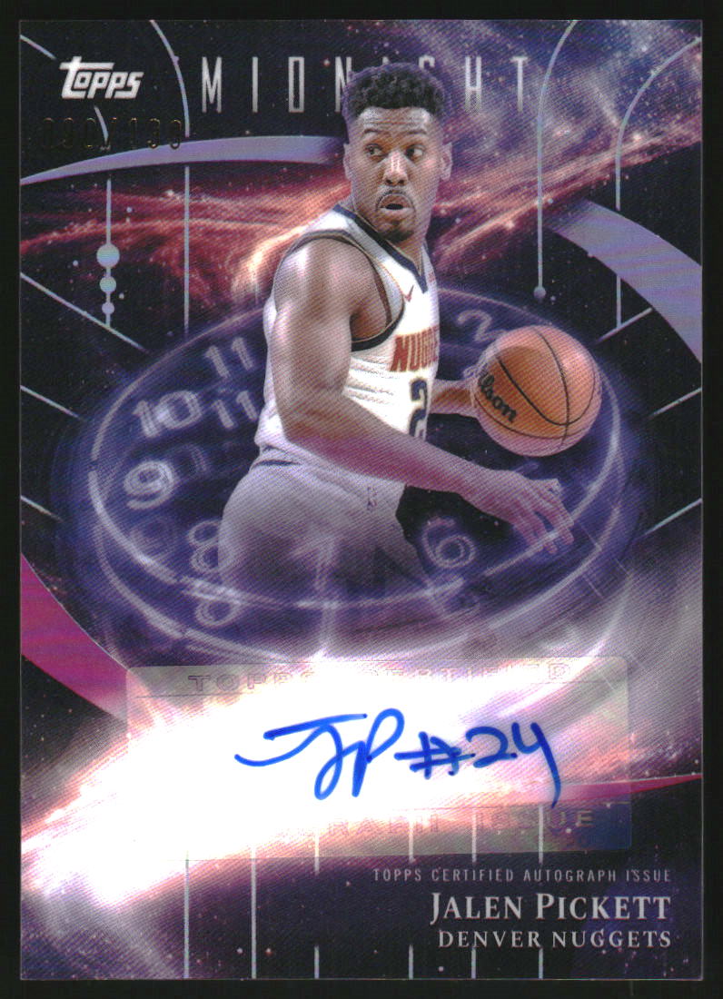 2025-26 Topps Midnight Stroke of Midnight Autographs Twilight #SMJP Jalen Pickett Auto /199