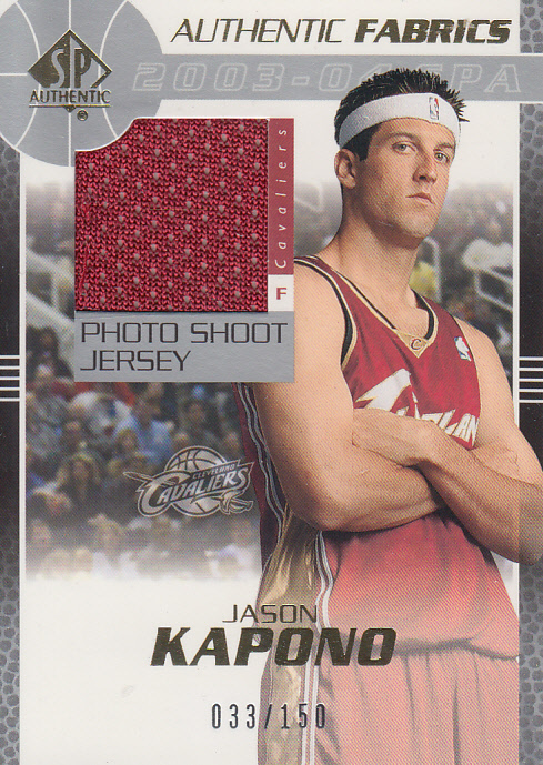 2003-04 SP Authentic SPGU Rookie Authentic Fabrics #JKJ Jason Kapono