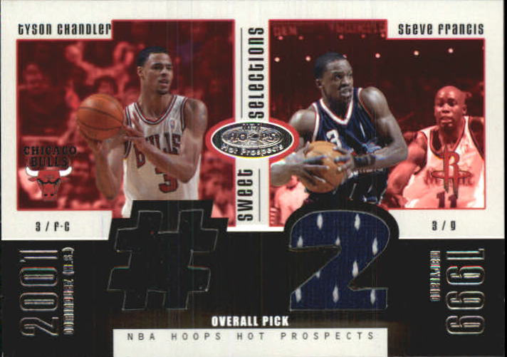 2003-04 Hoops Hot Prospects Sweet Selections Game Used #6 Tyson Chandler/Steve Francis