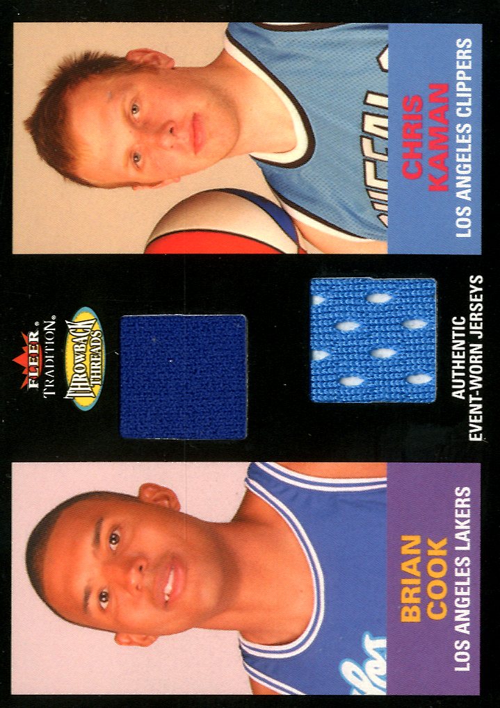 2003-04 Fleer Tradition Throwback Threads Dual Event Worn #BCCK Brian Cook/Chris Kaman