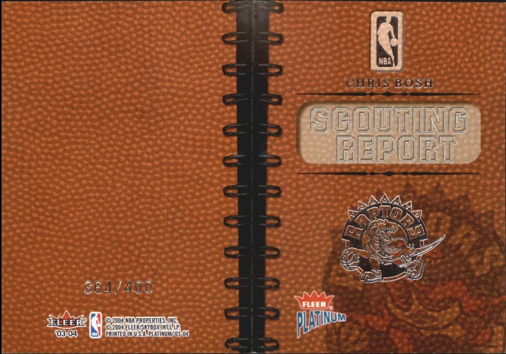 2003-04 Fleer Platinum NBA Scouting Report #15 Chris Bosh back image