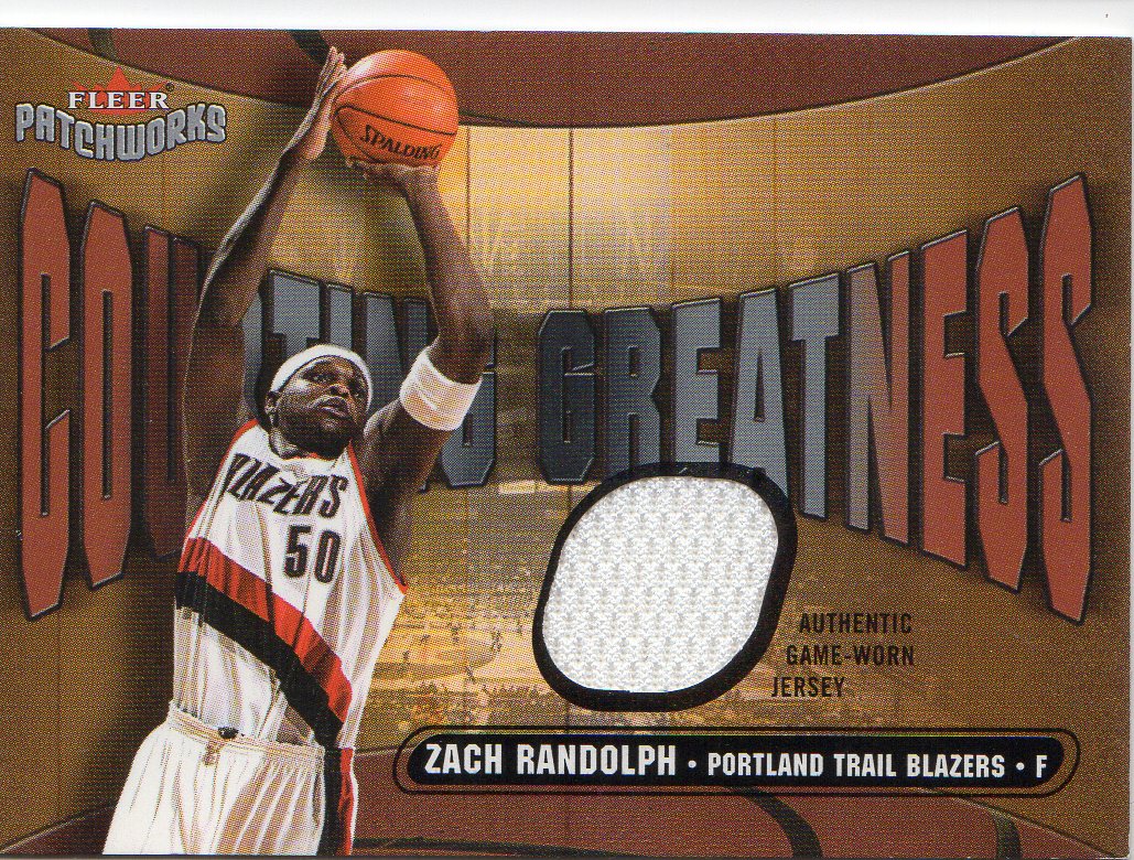 2003-04 Fleer Patchworks Courting Greatness Jerseys #ZR Zach Randolph