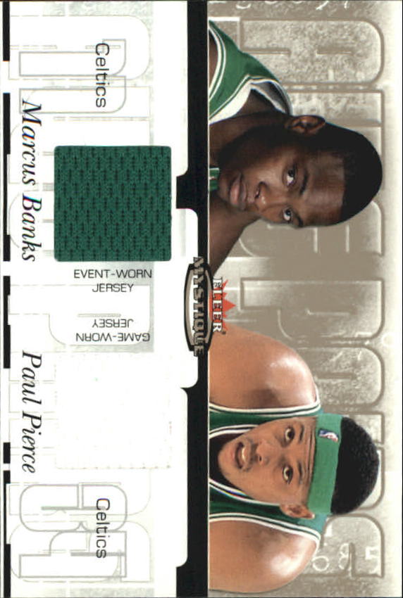 2003-04 Fleer Mystique Awe Pairs Dual Jerseys 250 #PPMB P.Pierce/M.Banks*