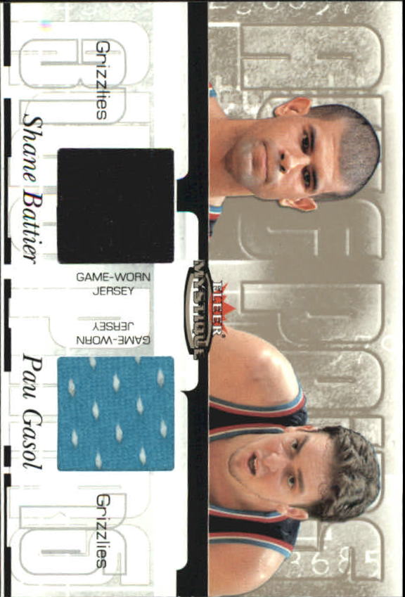 2003-04 Fleer Mystique Awe Pairs Dual Jerseys 250 #SBPG  S.Battier/P.Gasol