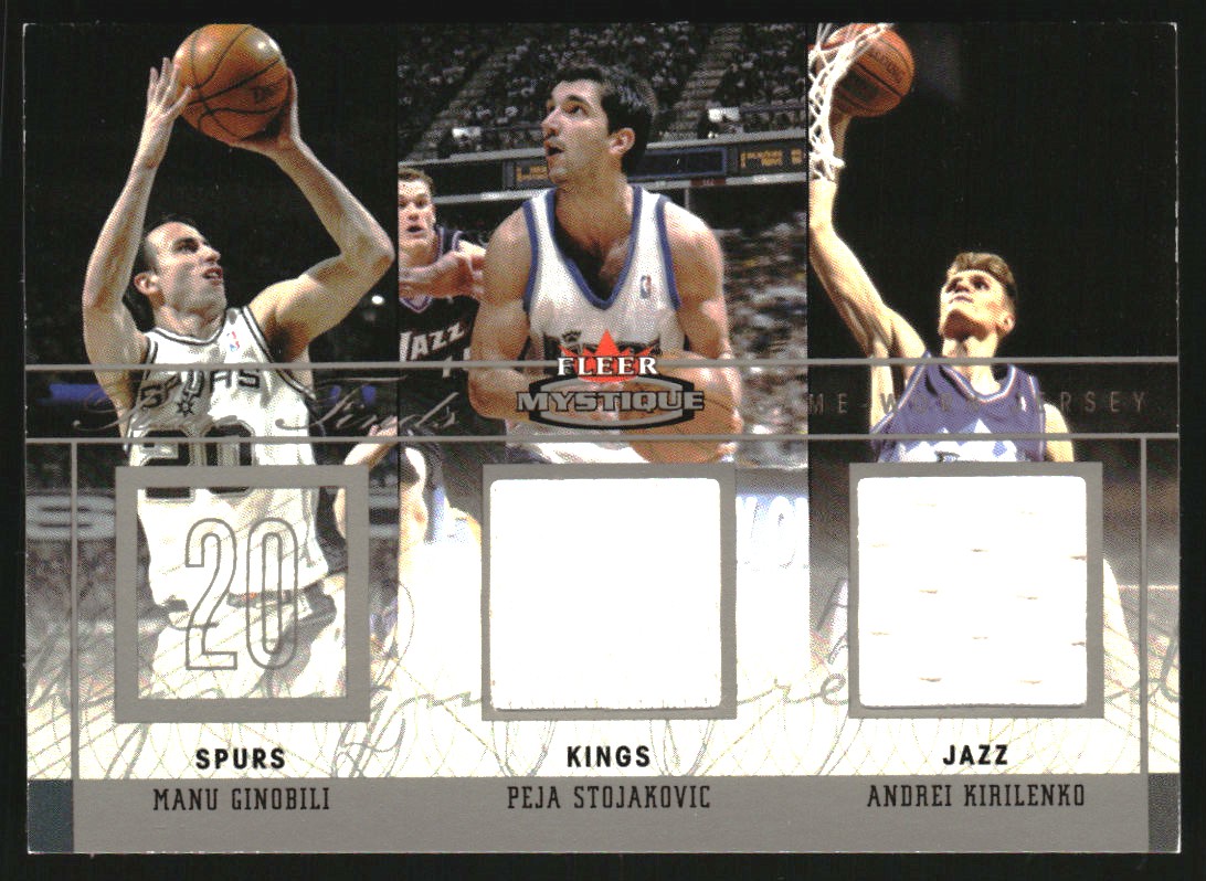 2003-04 Fleer Mystique Rare Finds Jerseys Dual #PSAK Peja Stojakovic/Andrei Kirilenko