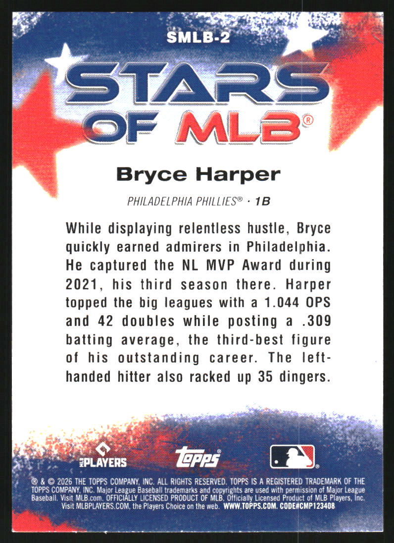 2026 Topps Stars of MLB #SMLB2 Bryce Harper