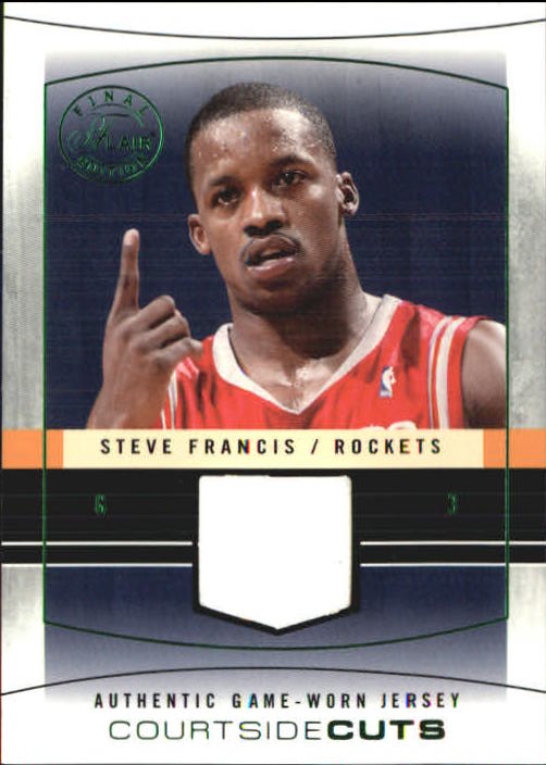 2003-04 Flair Final Edition Hot Numbers Jerseys 75 #SF Steve Francis