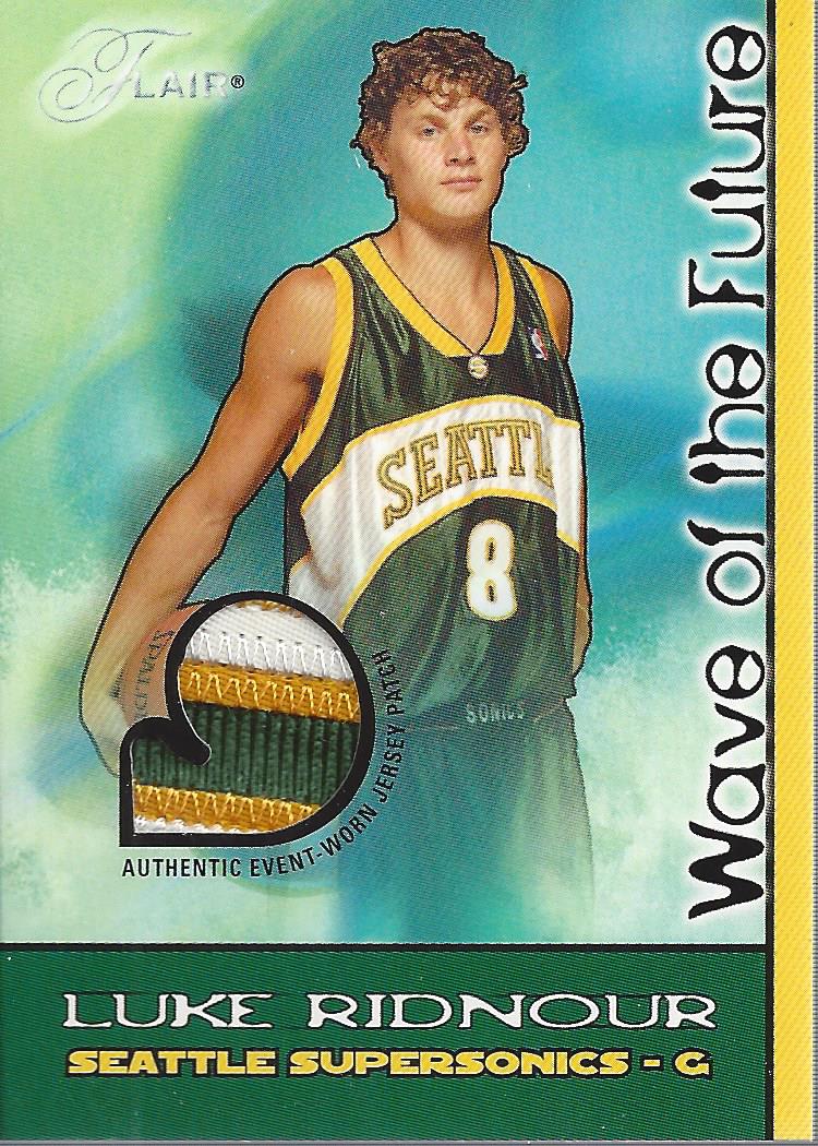 2003-04 Flair Wave of the Future Patches #LR Luke Ridnour