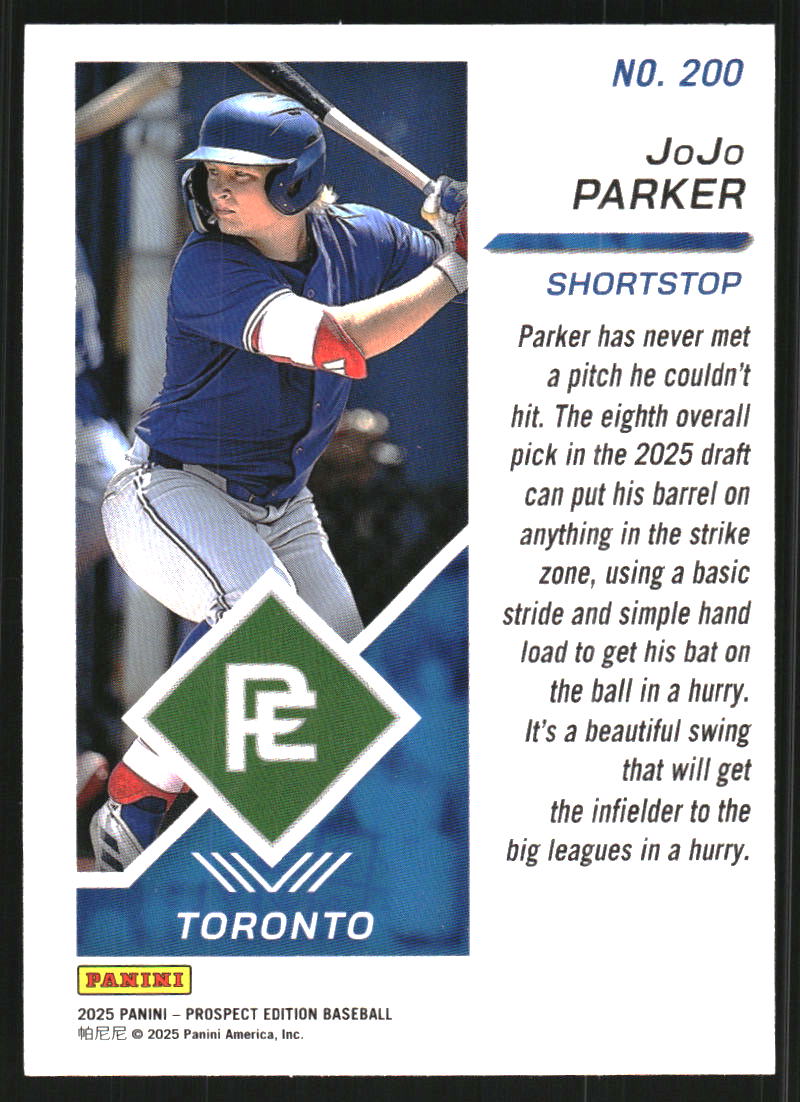 2025 Panini Prospect Edition Holo #200 JoJo Parker