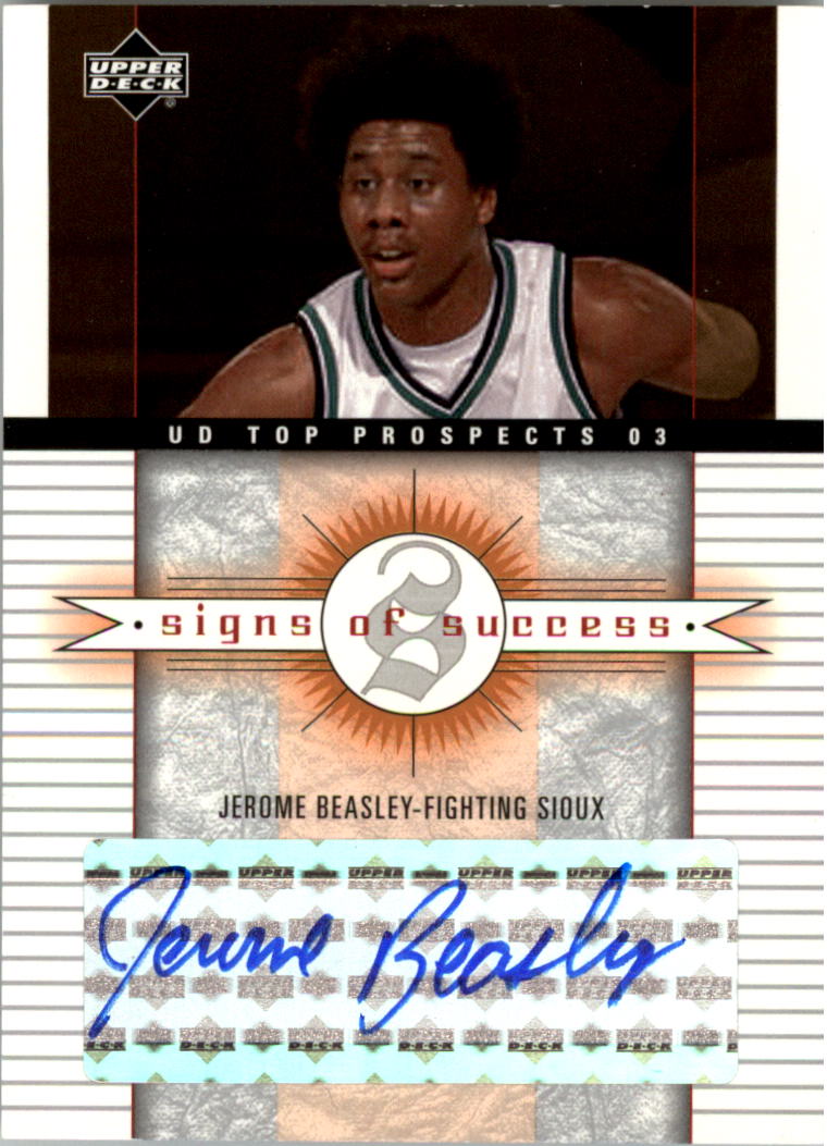 2003-04 UD Top Prospects Signs of Success #SSJB Jerome Beasley