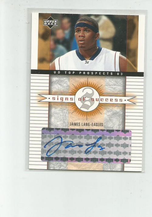 2003-04 UD Top Prospects Signs of Success #SSJL James Lang
