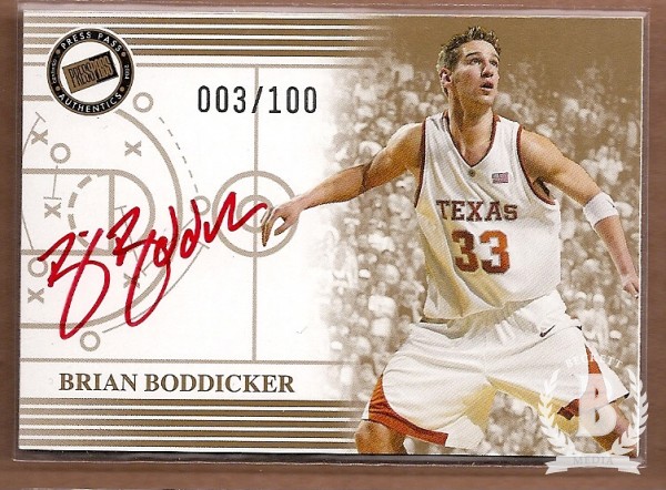 2004 Press Pass Autographs Gold #4B Brian Boddicker Red