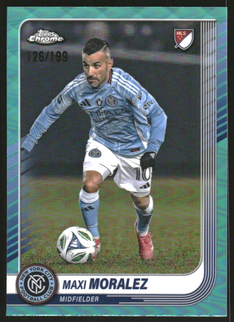 2025 Topps Chrome MLS Aqua Refractors #112 Maxi Moralez /199