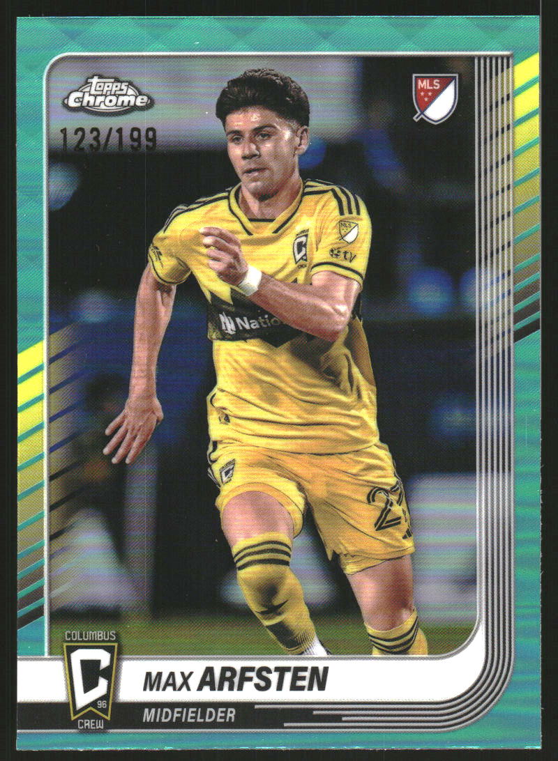 2025 Topps Chrome MLS Aqua Refractors #147 Max Arfsten /199