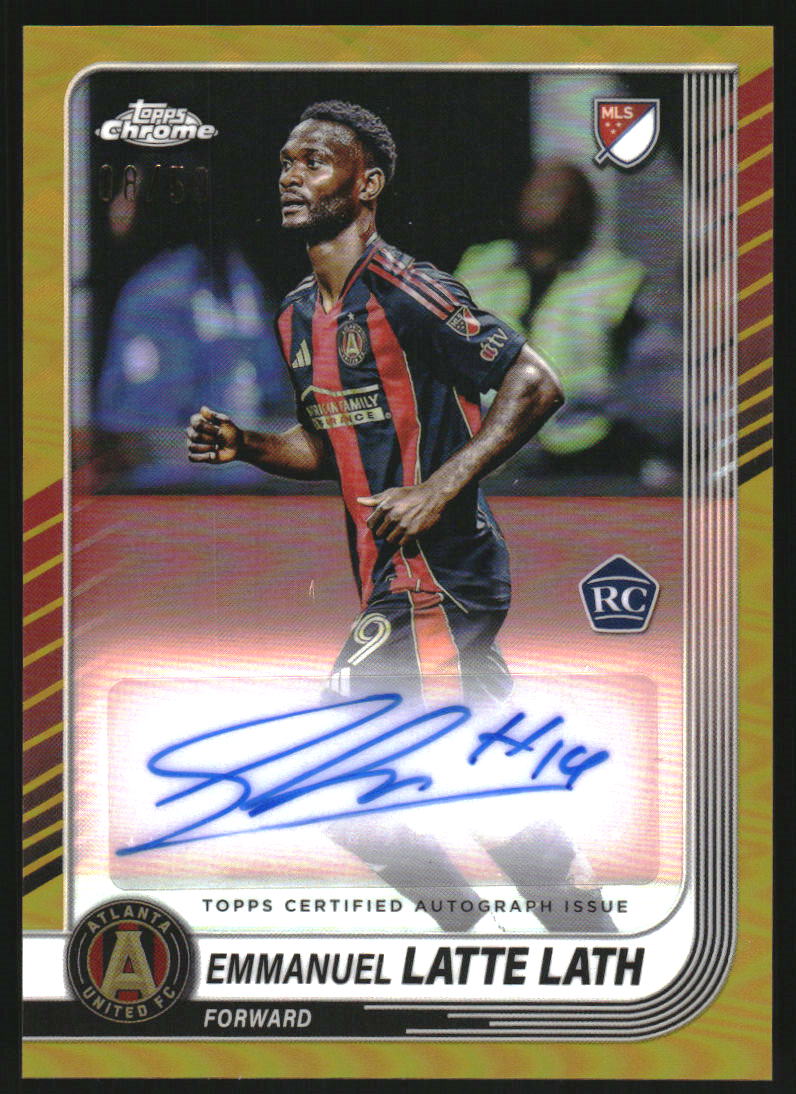 2025 Topps Chrome MLS Autographs Gold Refractors #CAEL Emmanuel Latte Lath Auto /50