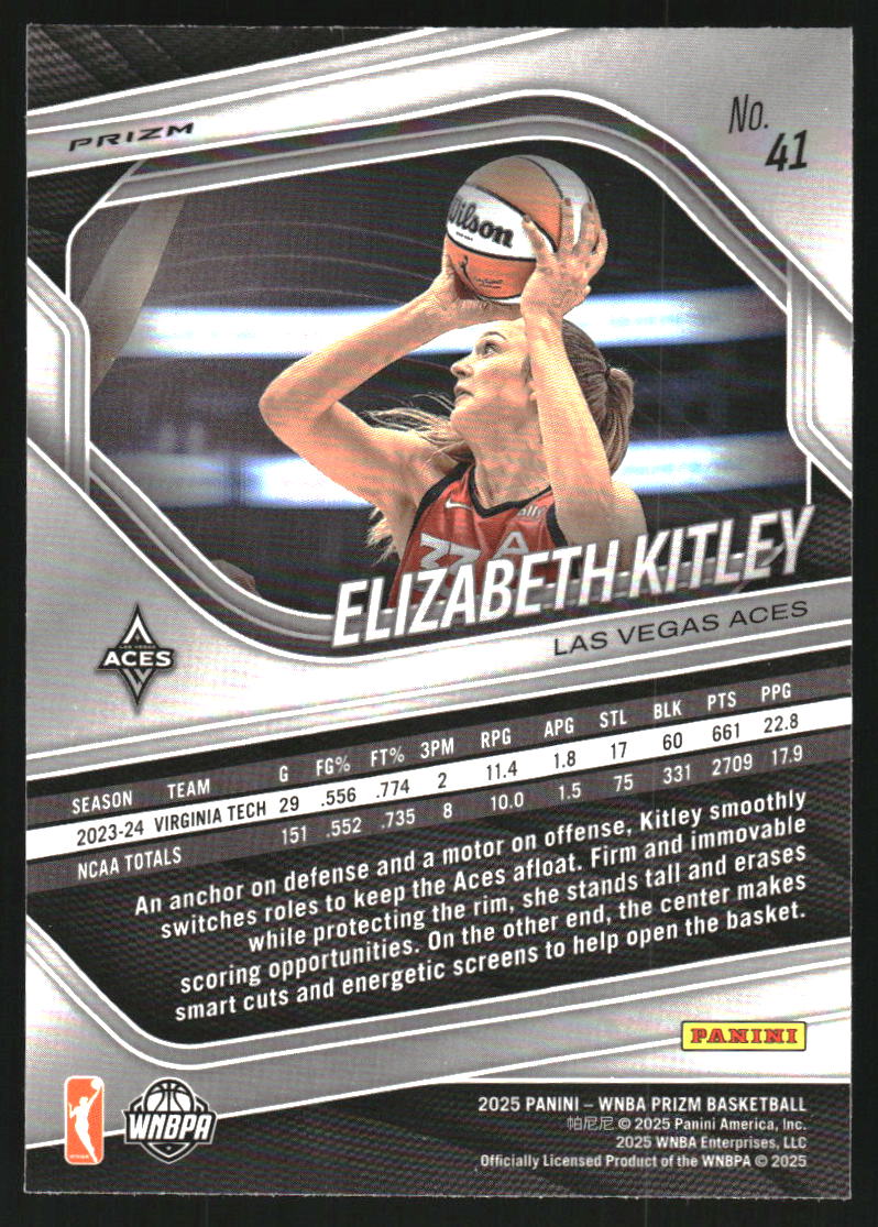 2025 Panini Prizm WNBA Prizms WNBA Logo #41 Elizabeth Kitley