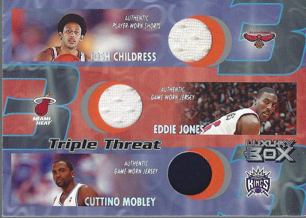 2004-05 Topps Luxury Box Triple Threat Relics #CJM Josh Childress/Eddie Jones/Cuttino Mobley